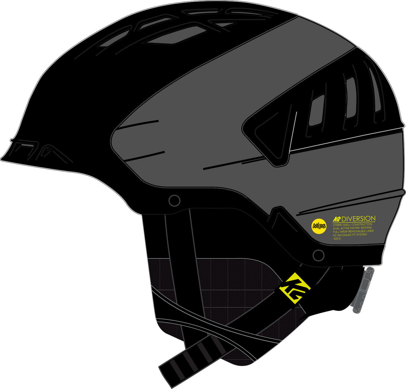 Casco esquí K2 DIVERSION MIPS gunmetal